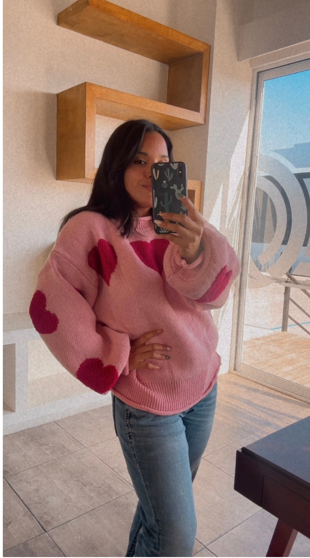 Suéter hearts pink