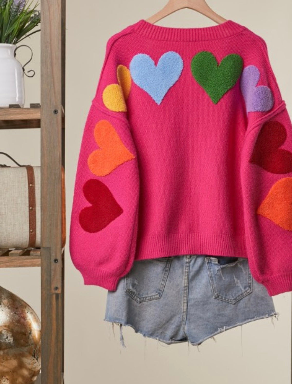 Sweater heart con botones