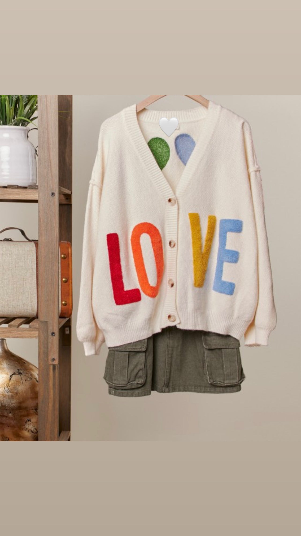 Sweater heart con botones